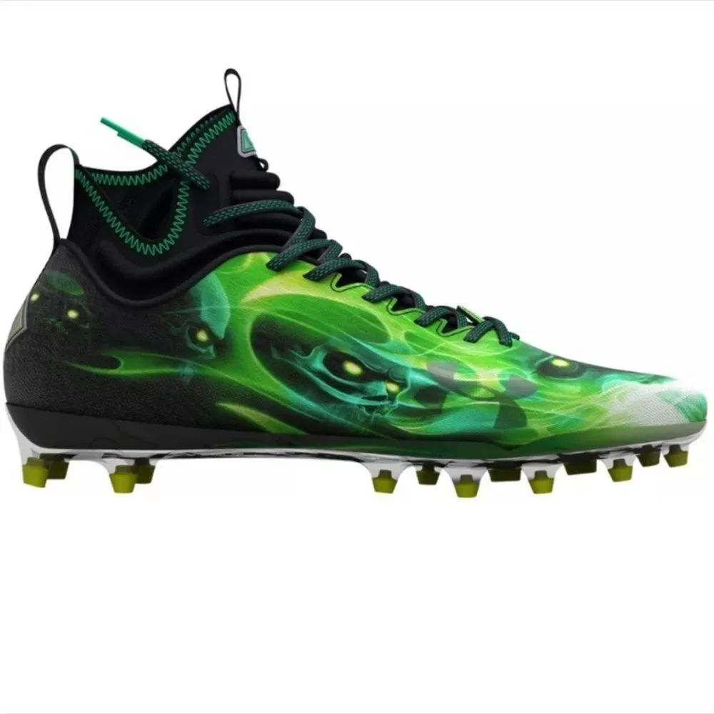 Under Armour Spotlight Lux MC 2.0 Black Green Slime Cleats